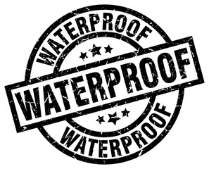 waterproof round grunge black stamp