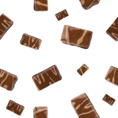 Seamless patter with chocolate candy