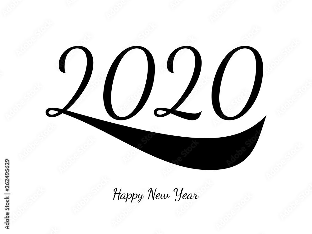 Canvas Prints 2020 happy new year numbers.