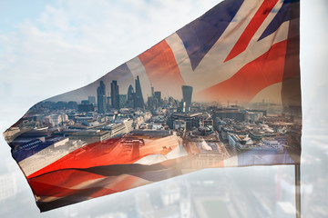 Fototapeta na wymiar Uk flag and London