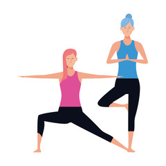 Obraz na płótnie Canvas women yoga poses