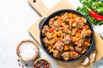 Beef stew with vegetables.