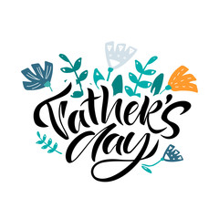 Fototapeta premium Greeting card template for Happy fathers day with typography design.