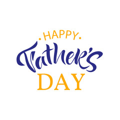 Fototapeta premium Greeting card template for Happy fathers day with typography design.