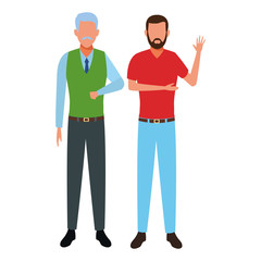 old man and young man