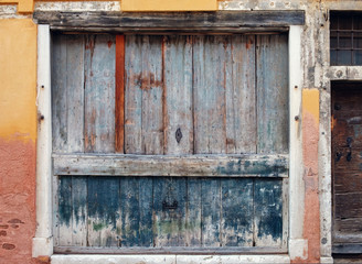 Obraz na płótnie Canvas Window with color wooden shutters