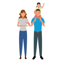 Fototapeta premium family avatar cartoon character