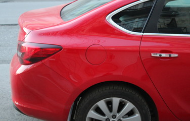 Obraz na płótnie Canvas red car on background