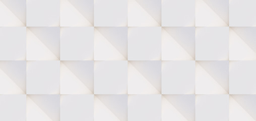 3D pattern made of white and beige geometric shapes, creative background or wallpaper surface made of light and shadow. Futuristic seamless decorative abstract texture design, simple graphic elements