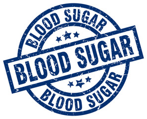 blood sugar blue round grunge stamp