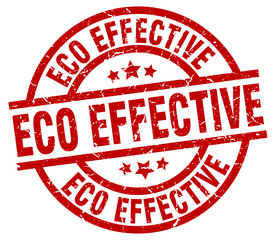 eco effective round red grunge stamp