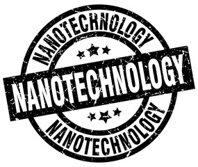 nanotechnology round grunge black stamp