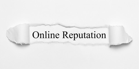 Online Reputation on white torn paper