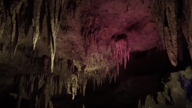 interesting, romantic, mysterious, largest and most popular karstic cave of country, located near to Tskaltubo - resort famous for healing mineral waters, soft pink, red, blue and purple light