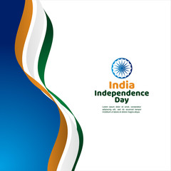 India Independence Day Vector Template Design Illustration