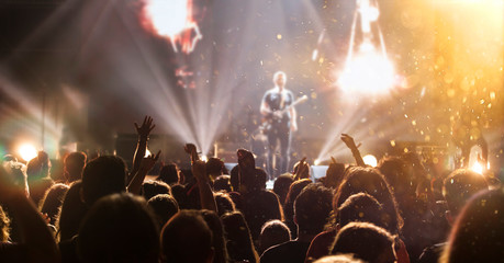 Crowd at concert - summer music festival