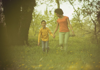 Fototapeta premium They love nature.