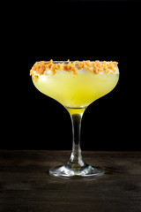 Cocktail with orange zest and whipped frothy-2.
