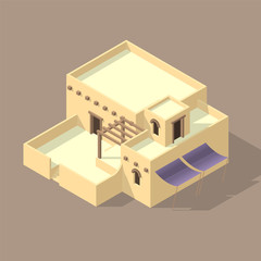 isometric Arab house