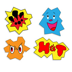 Pop art fashion chic patches, pins, badges and stickers.  illustration