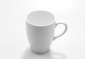White Coffee Cup isolated on white background 