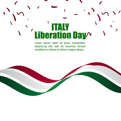 Italy Liberation Day Vector Template Design Illustration