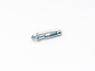 Zinc plated easyfix hollow wall anchor plug for metric thread screw on white.