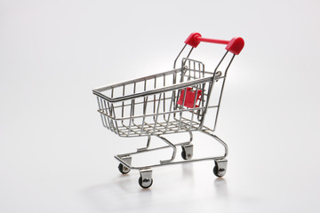 Shopping cart, trolley isolated on white background