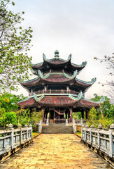 Fototapeta premium Bai Dinh temple complex at Trang An, Vietnam