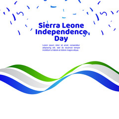 Sierra Leone Independence Day Vector Template Design Illustration