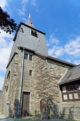 Fototapeta na wymiar Twrog's Stone in St. Twrog's Church, Maentwrog, Snowdonia National Park, Wales UK