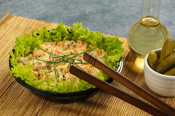 delicious boeuf salad on plate