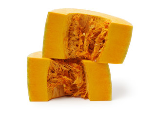 Orange pumpkin on white background