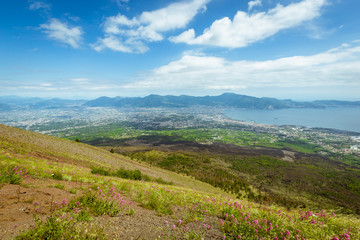 Fototapeta na wymiar View from Vesuvius volcano