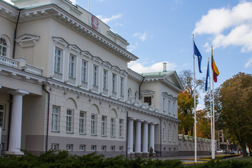 Fototapeta na wymiar Presidential Palace in Vilnius. Lithuania