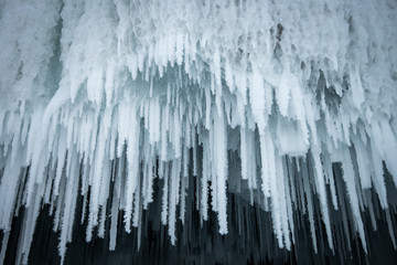 Ice Icicle from the cave ceiling