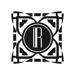 Art Deco Modern monogram