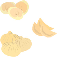 Dumplings, dumplings. Logo, menu, recipe.