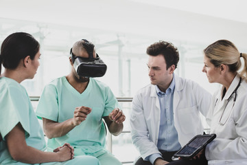 Medical professionals testing VR technology