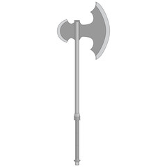 medieval axe long iron