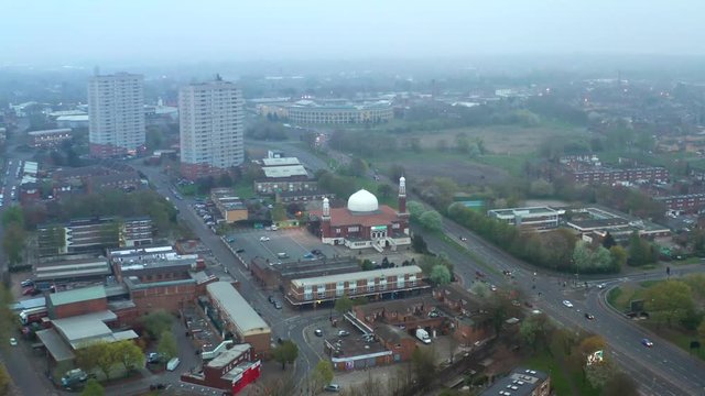 Birmingham UK Mosque Aerial View