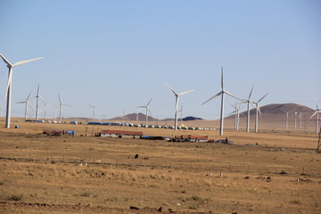 wind turbines in desert