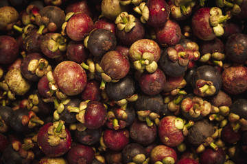 Asian market, exotic fruits