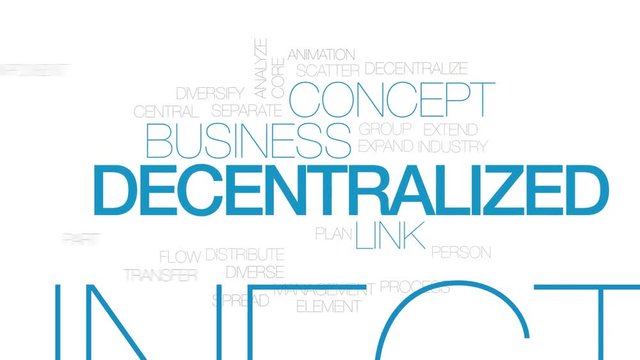 Decentralized animated word cloud. Kinetic typography.