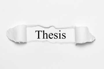 Thesis on white torn paper