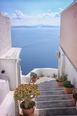 Fototapeta na wymiar La splendida Santorini nell'Isola della Grecia 