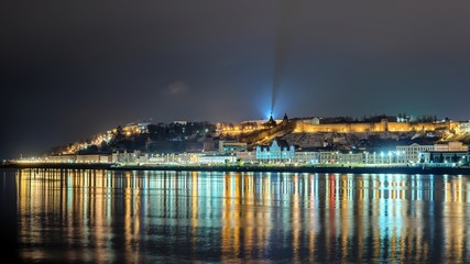 Obraz premium Night view of embankment in Nizhny Novgorod