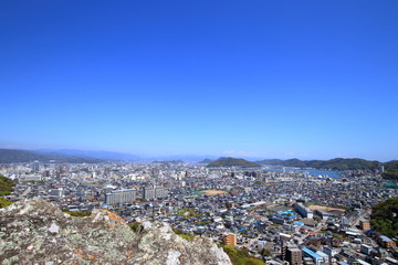 高見山から高知市街を眺める（高知県高知市）