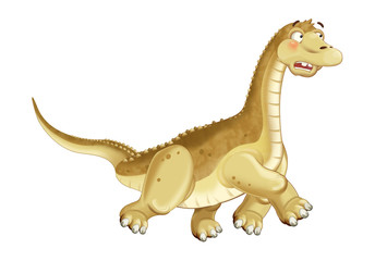 Naklejka premium cartoon dinosaur diplodocus apatosaurus illustration for children