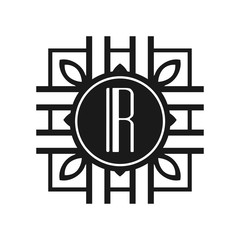 Art Deco Modern monogram